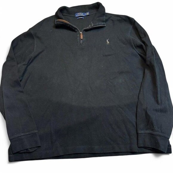 Polo Ralph Lauren preppy casual quarter zip‎ sweater size XL - Picture 1 of 4